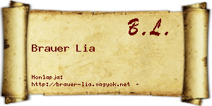 Brauer Lia névjegykártya